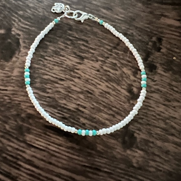 Beautiful Hand Made Anklet 9 3/4” w/cute baby elephant char - Picture 3 of 4